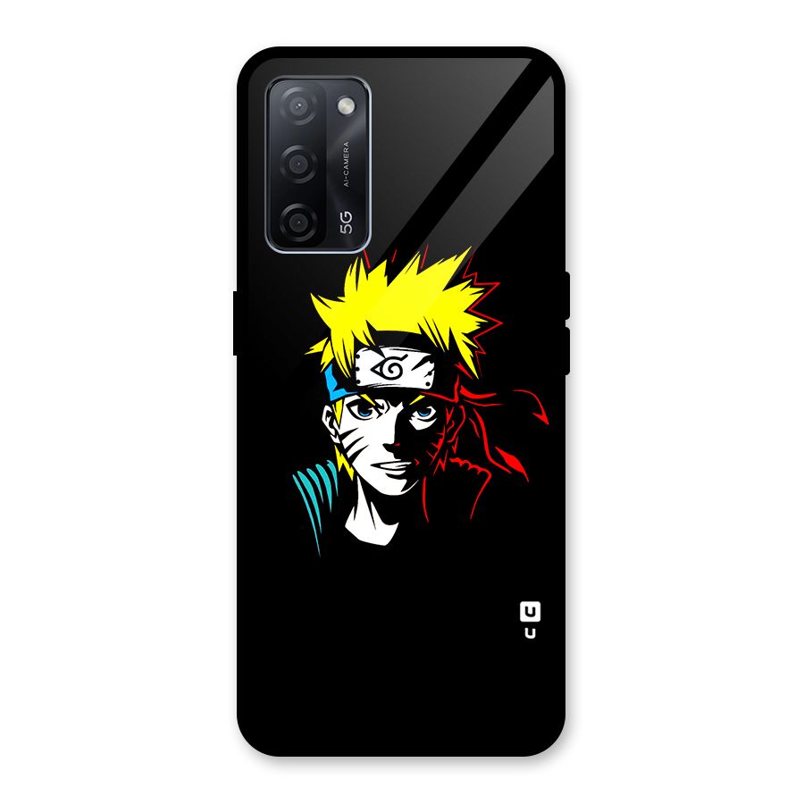 Naruto Pen Sketch Art Glass Back Case for Oppo A53s 5G