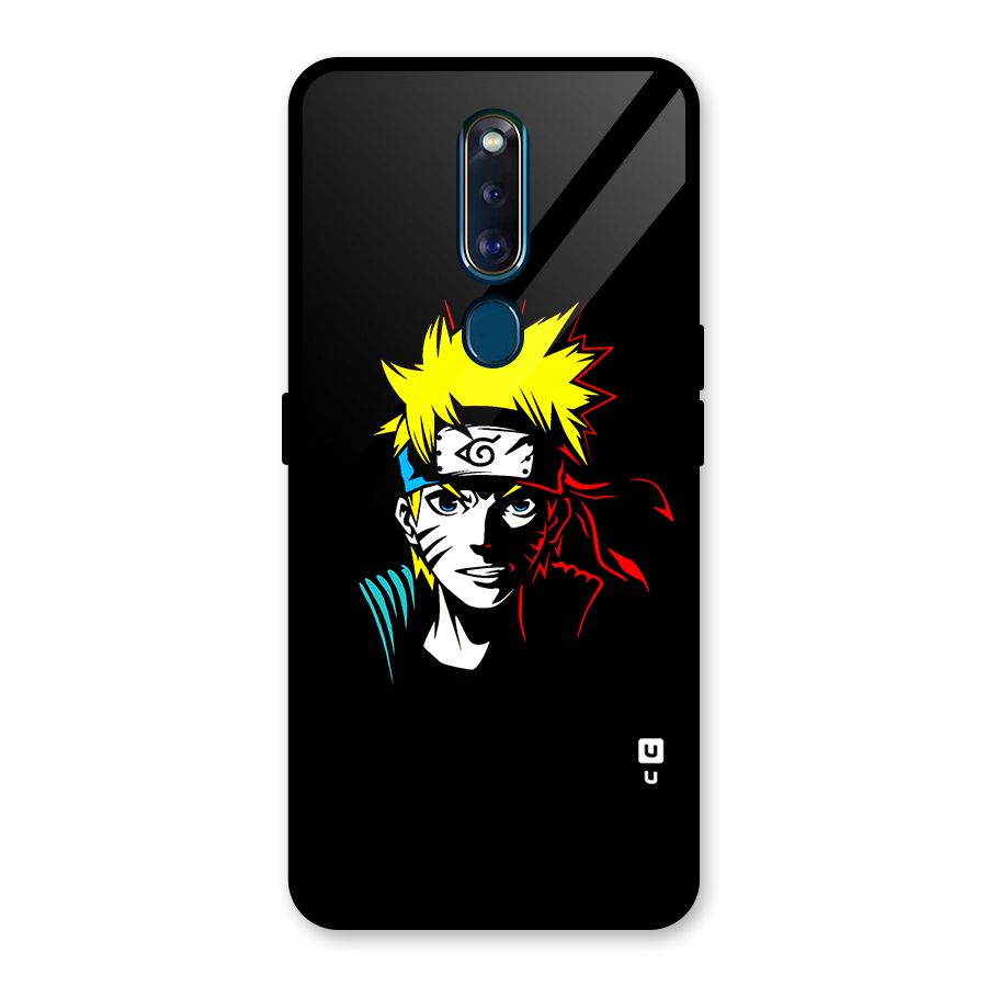 Naruto Pen Sketch Art Glass Back Case for Oppo F11 Pro