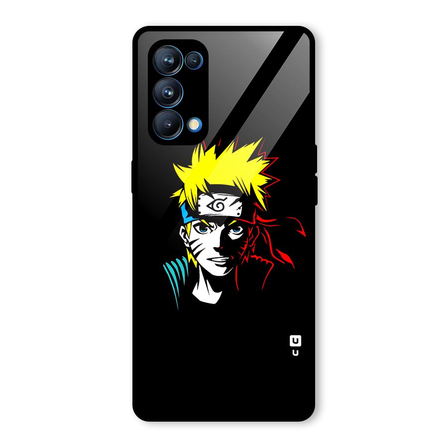 Naruto Pen Sketch Art Glass Back Case for Oppo Reno5 Pro 5G