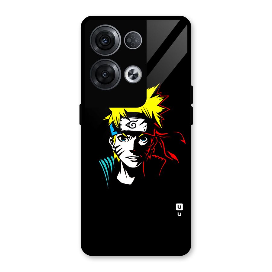 Naruto Pen Sketch Art Glass Back Case for Oppo Reno8 Pro 5G