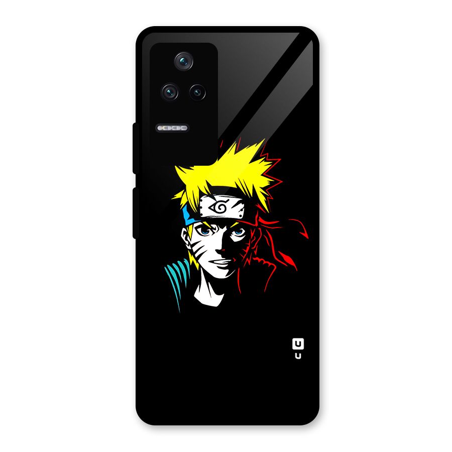 Naruto Pen Sketch Art Glass Back Case for Poco F4 5G
