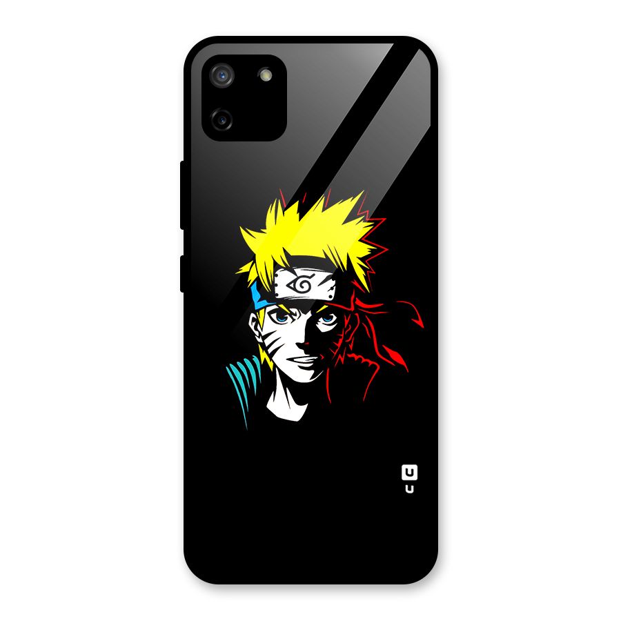 Naruto Pen Sketch Art Glass Back Case for Realme C11