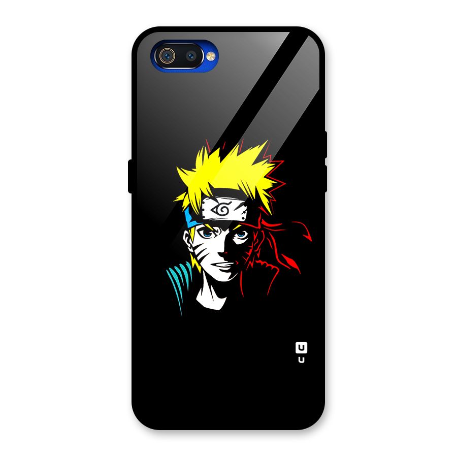 Naruto Pen Sketch Art Glass Back Case for Realme C2
