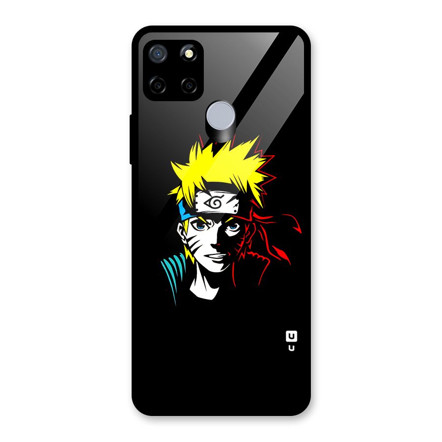 Naruto Pen Sketch Art Glass Back Case for Realme Narzo 30A