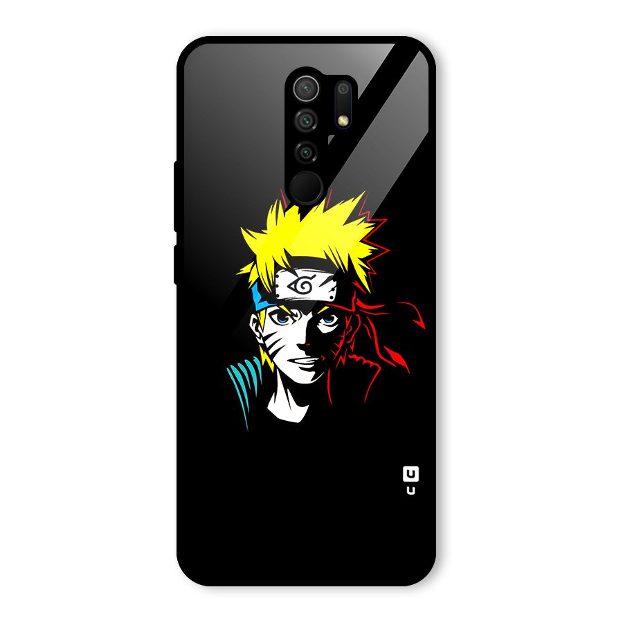 Naruto Pen Sketch Art Glass Back Case for Redmi 9 Prime