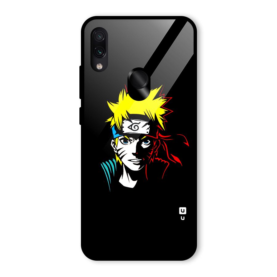 Naruto Pen Sketch Art Glass Back Case for Redmi Note 7