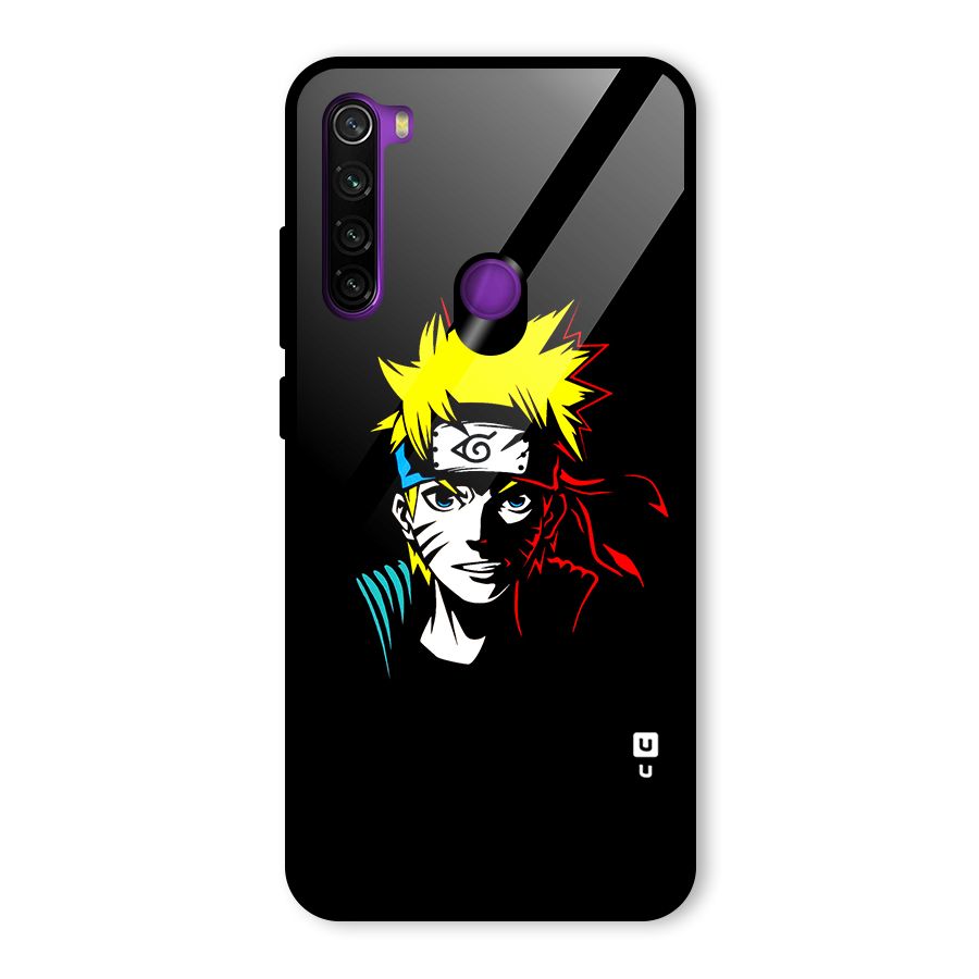 Naruto Pen Sketch Art Glass Back Case for Redmi Note 8