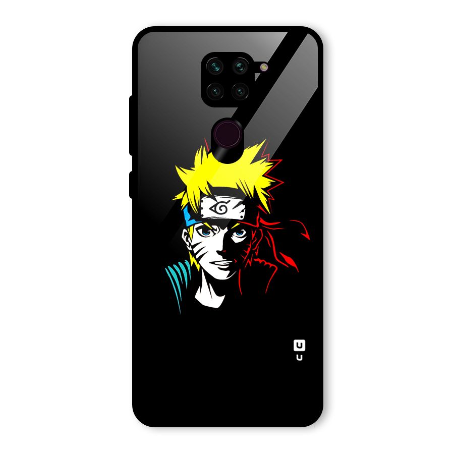 Naruto Pen Sketch Art Glass Back Case for Redmi Note 9