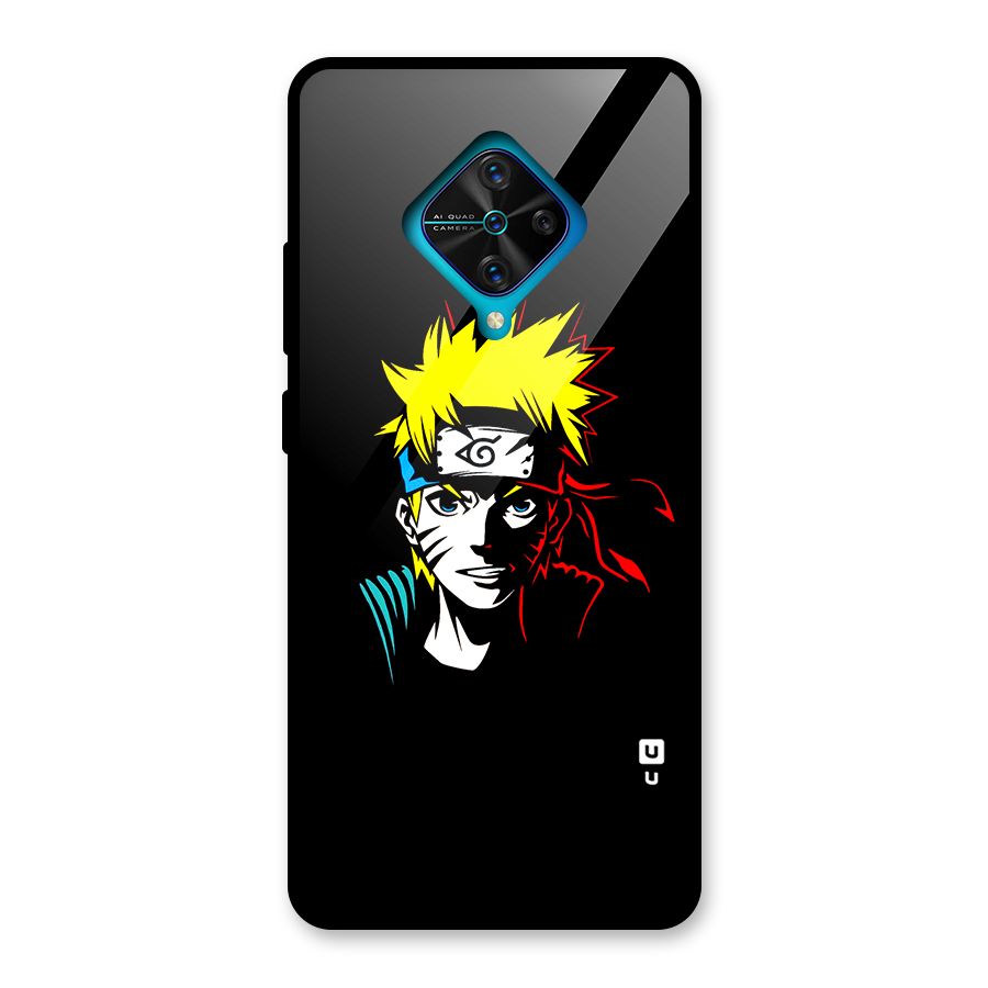 Naruto Pen Sketch Art Glass Back Case for Vivo S1 Pro