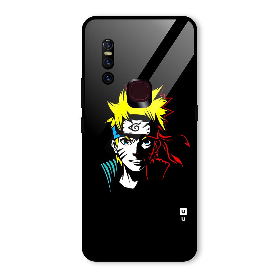 Naruto Pen Sketch Art Glass Back Case for Vivo V15