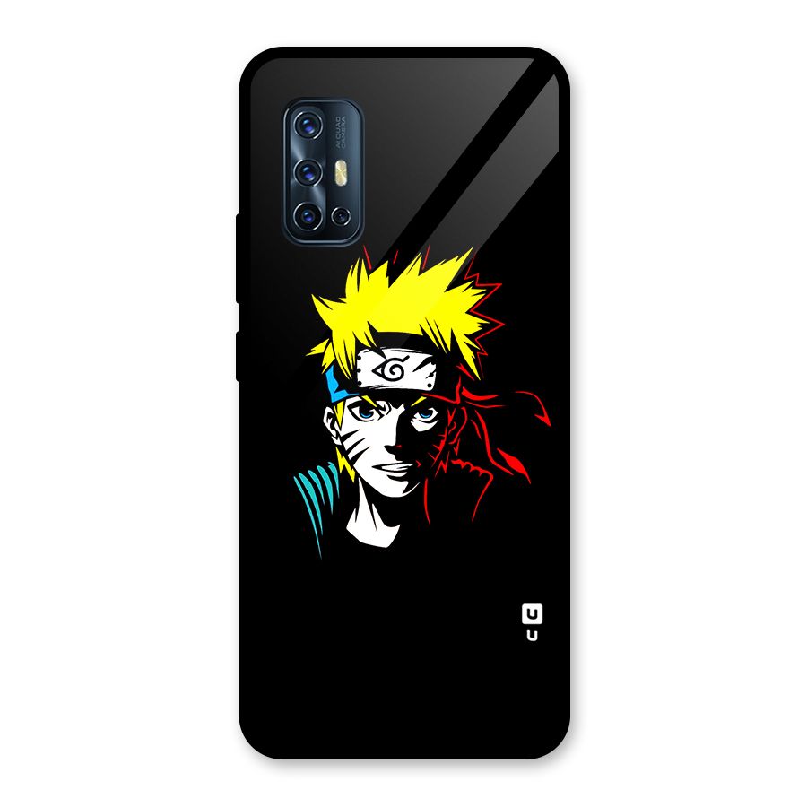 Naruto Pen Sketch Art Glass Back Case for Vivo V17