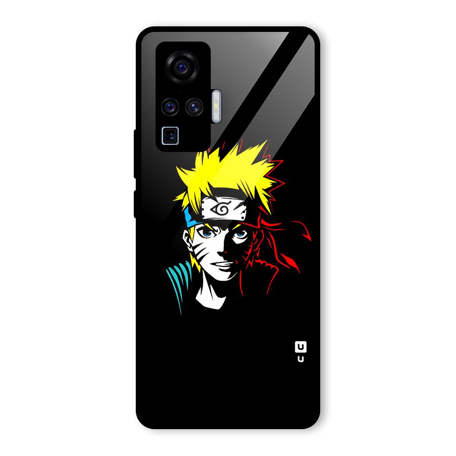 Naruto Pen Sketch Art Glass Back Case for Vivo X50 Pro