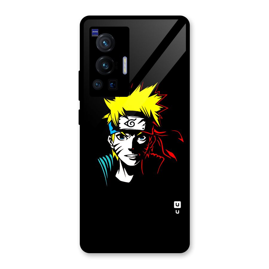 Naruto Pen Sketch Art Glass Back Case for Vivo X70 Pro