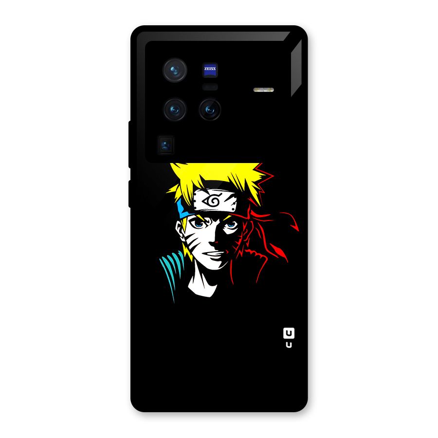 Naruto Pen Sketch Art Glass Back Case for Vivo X80 Pro