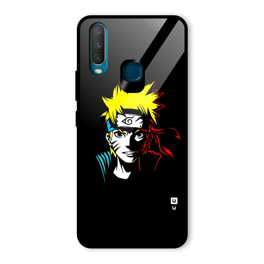 Naruto Pen Sketch Art Glass Back Case for Vivo Y15
