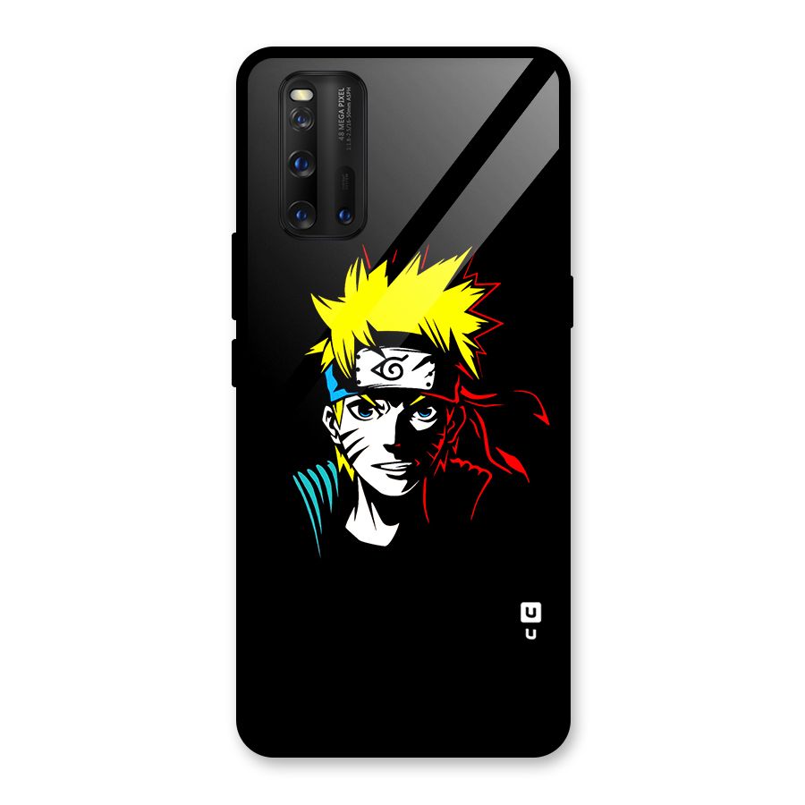 Naruto Pen Sketch Art Glass Back Case for Vivo iQOO 3