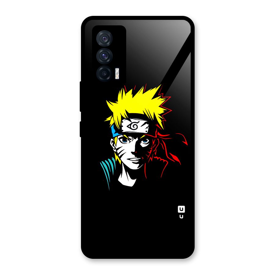 Naruto Pen Sketch Art Glass Back Case for Vivo iQOO 7 5G