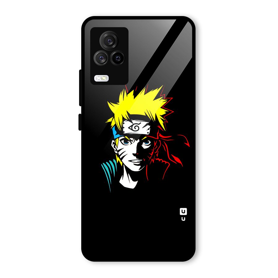 Naruto Pen Sketch Art Glass Back Case for Vivo iQOO 7 Legend 5G