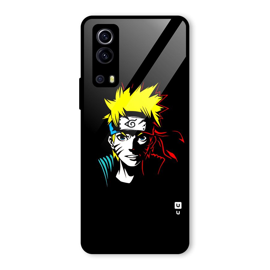 Naruto Pen Sketch Art Glass Back Case for Vivo iQOO Z3