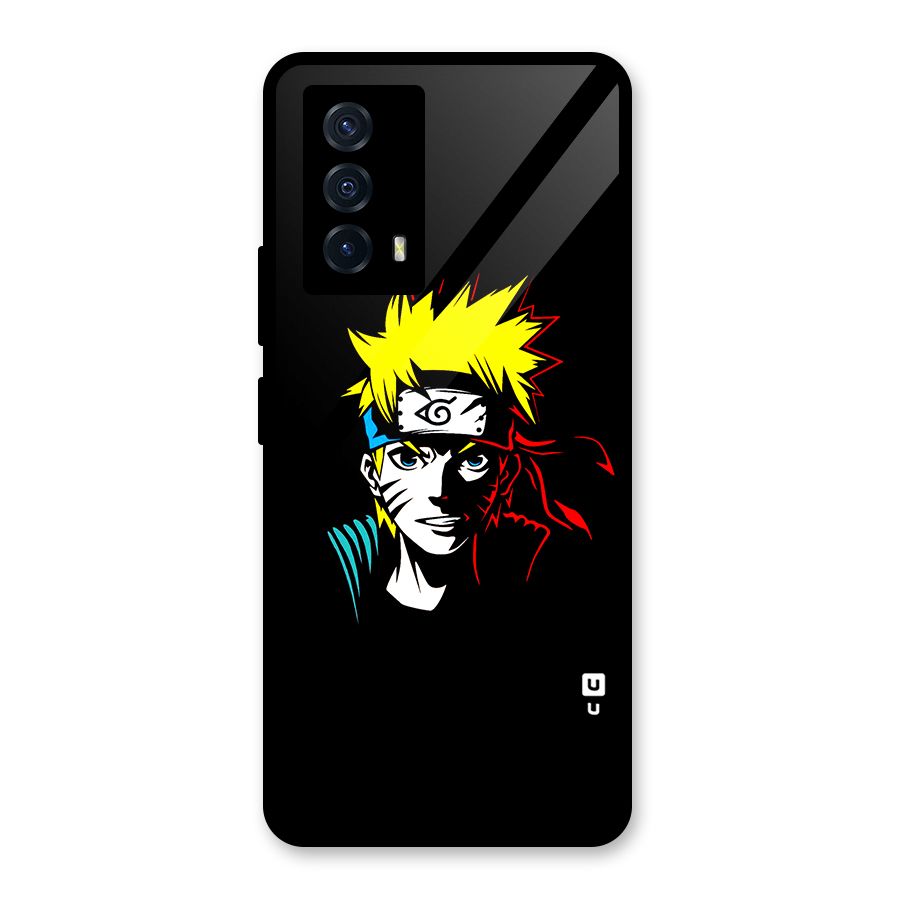 Naruto Pen Sketch Art Glass Back Case for Vivo iQOO Z5
