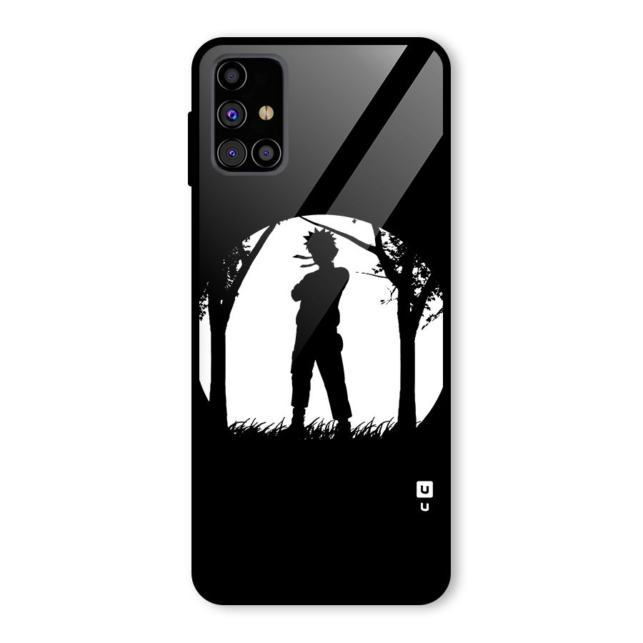 Naruto Silhouette Glass Back Case for Galaxy M31s