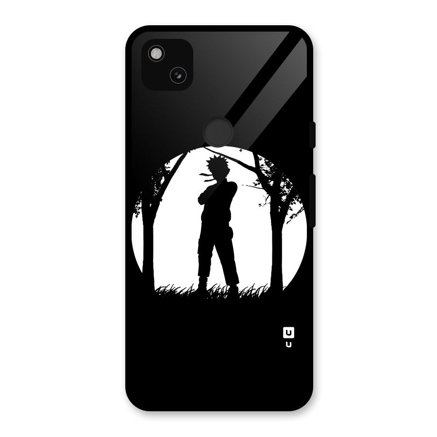 Naruto Silhouette Glass Back Case for Google Pixel 4a