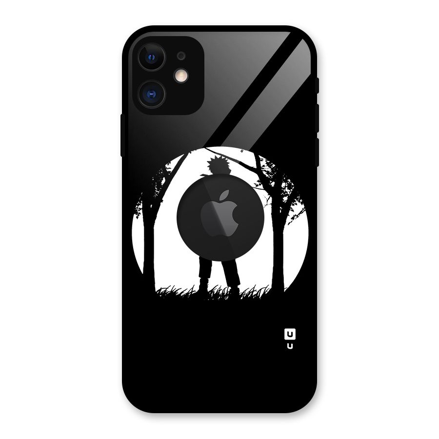 Naruto Silhouette Glass Back Case for iPhone 11 Logo Cut