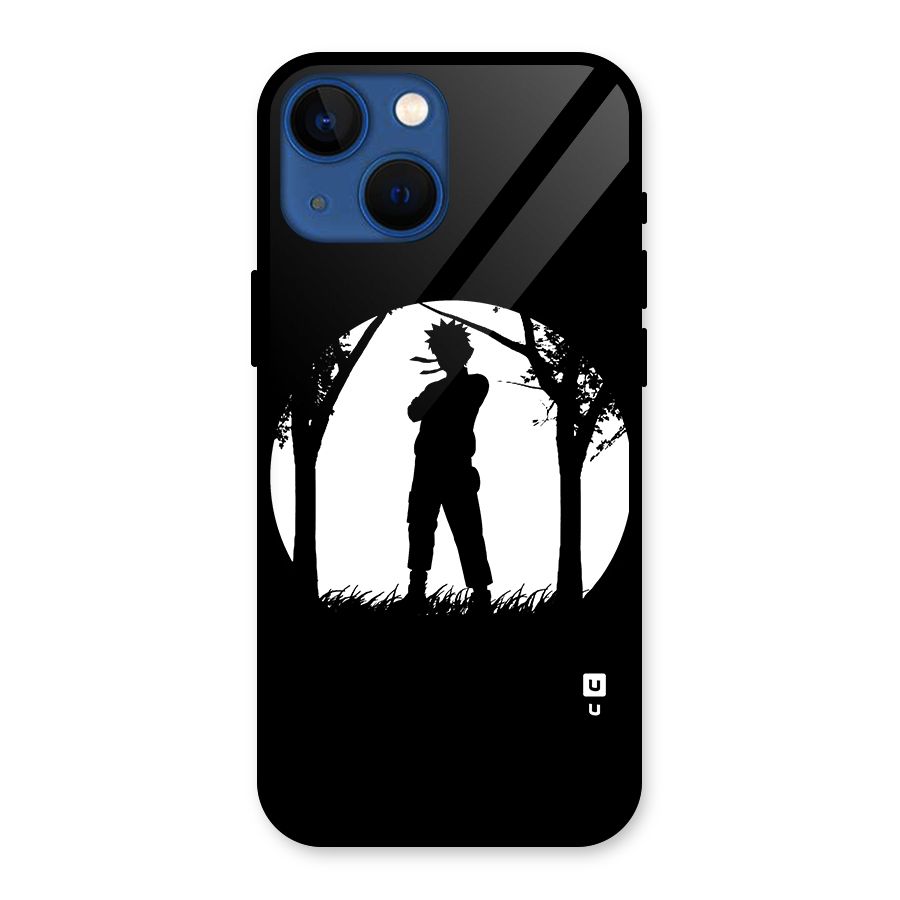 Naruto Silhouette Glass Back Case for iPhone 13 Mini