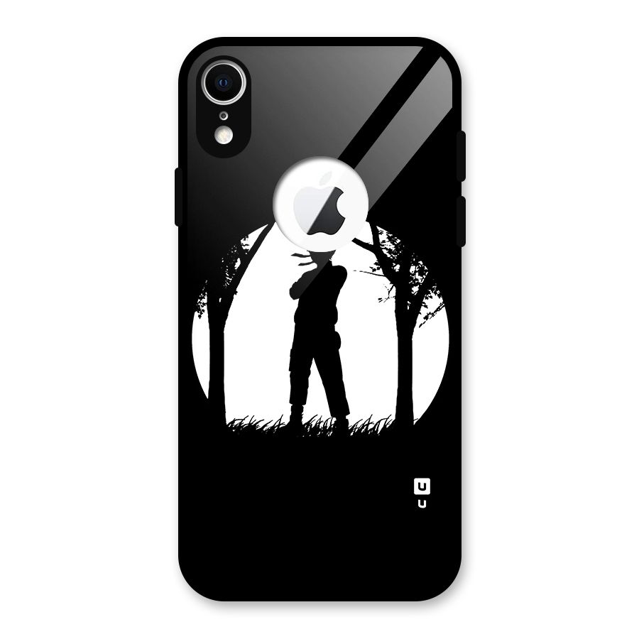 Naruto Silhouette Glass Back Case for iPhone XR Logo Cut