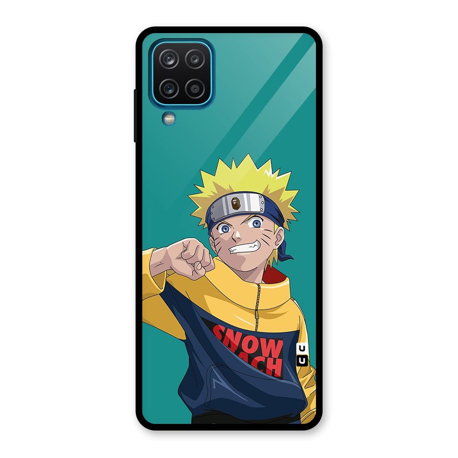Naruto Snow Beach Art Glass Back Case for Galaxy A12