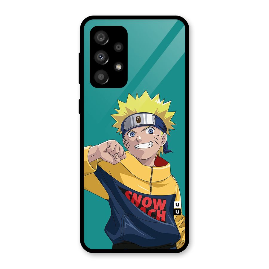 Naruto Snow Beach Art Glass Back Case for Galaxy A32