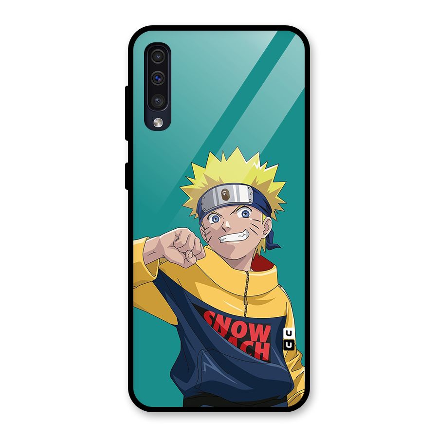 Naruto Snow Beach Art Glass Back Case for Galaxy A50