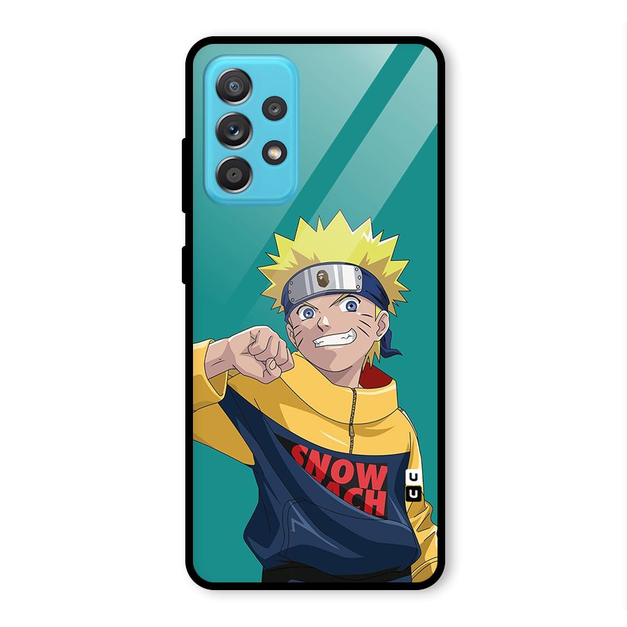 Naruto Snow Beach Art Glass Back Case for Galaxy A52s 5G
