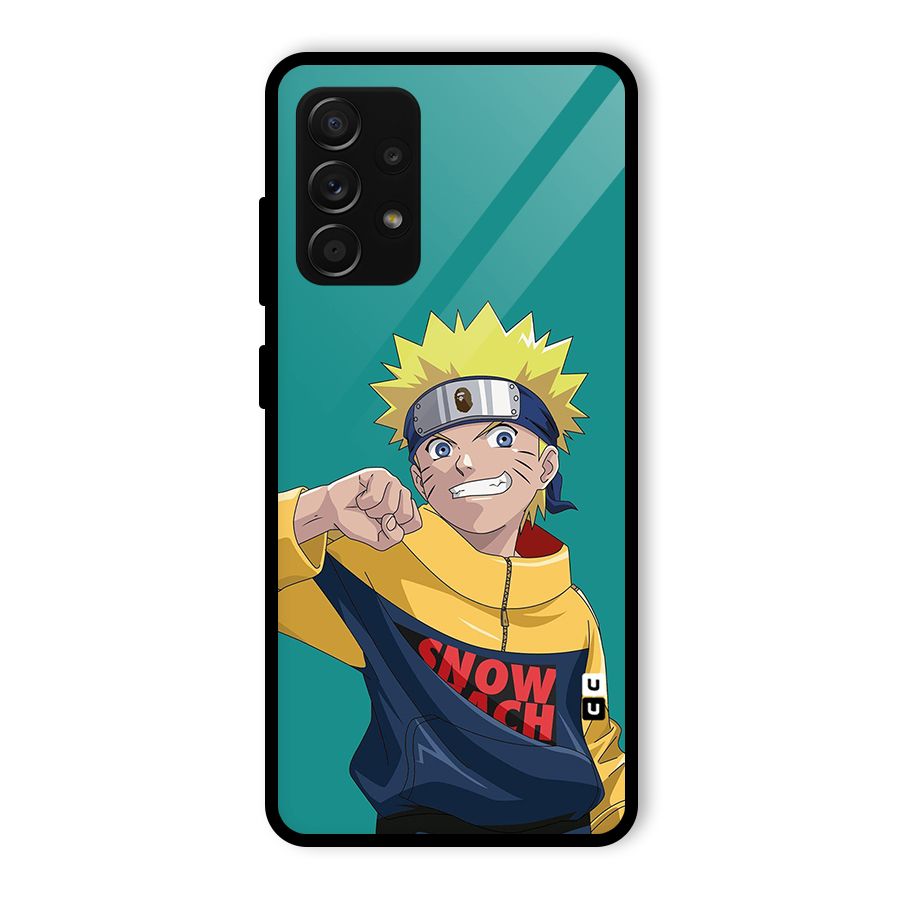 Naruto Snow Beach Art Glass Back Case for Galaxy A53 5G