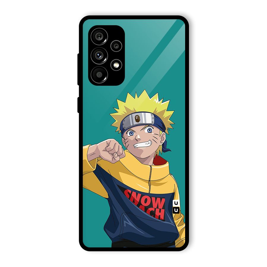 Naruto Snow Beach Art Glass Back Case for Galaxy A73 5G