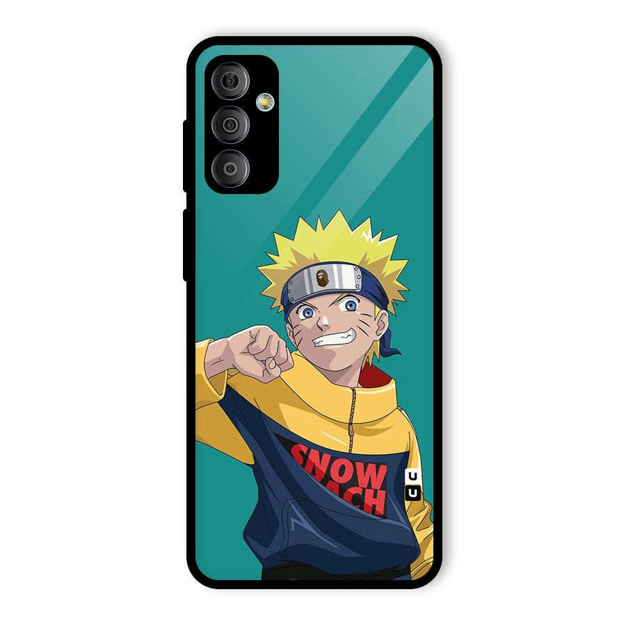 Naruto Snow Beach Art Glass Back Case for Galaxy F23