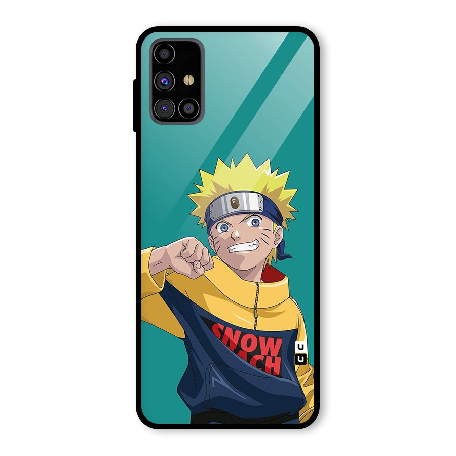 Naruto Snow Beach Art Glass Back Case for Galaxy M31s