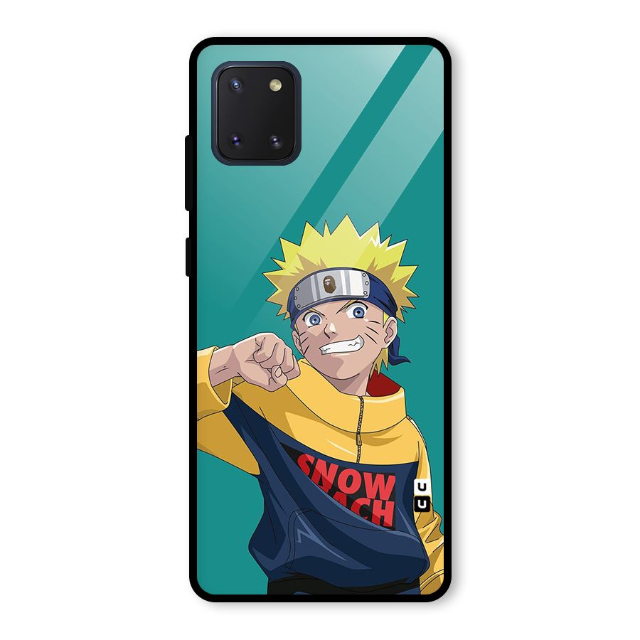 Naruto Snow Beach Art Glass Back Case for Galaxy Note 10 Lite