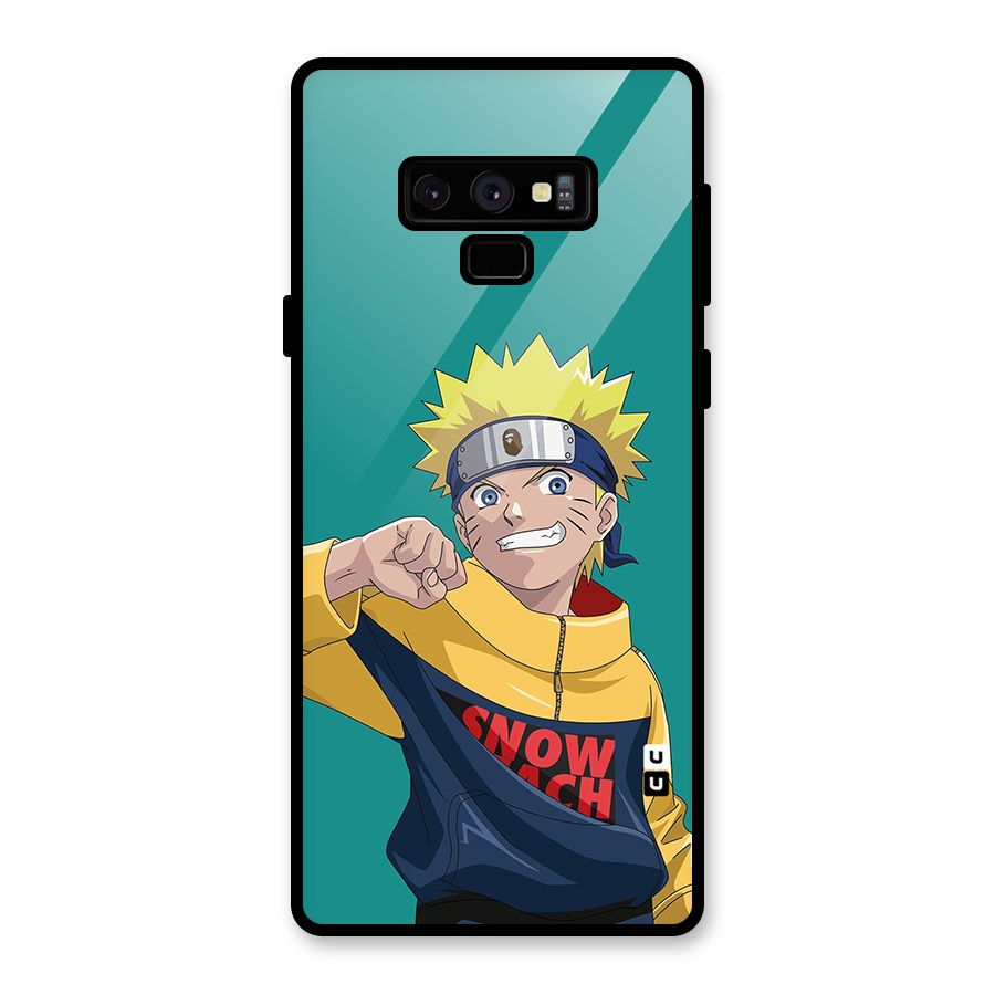 Naruto Snow Beach Art Glass Back Case for Galaxy Note 9