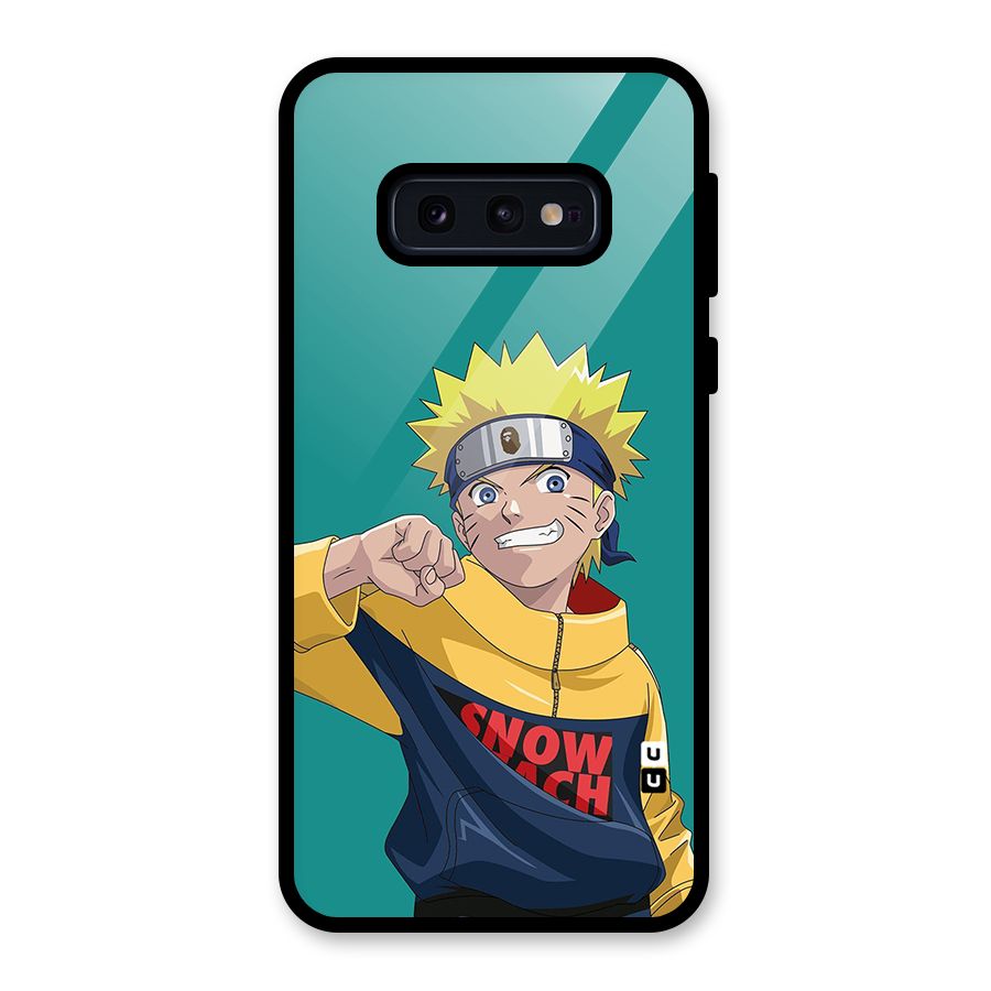 Naruto Snow Beach Art Glass Back Case for Galaxy S10e