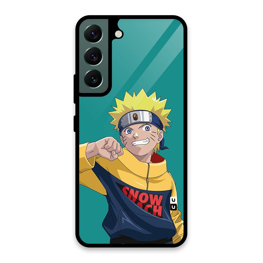 Naruto Snow Beach Art Glass Back Case for Galaxy S22 5G