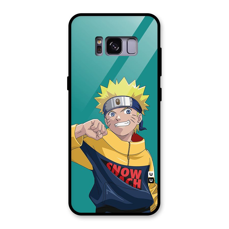 Naruto Snow Beach Art Glass Back Case for Galaxy S8