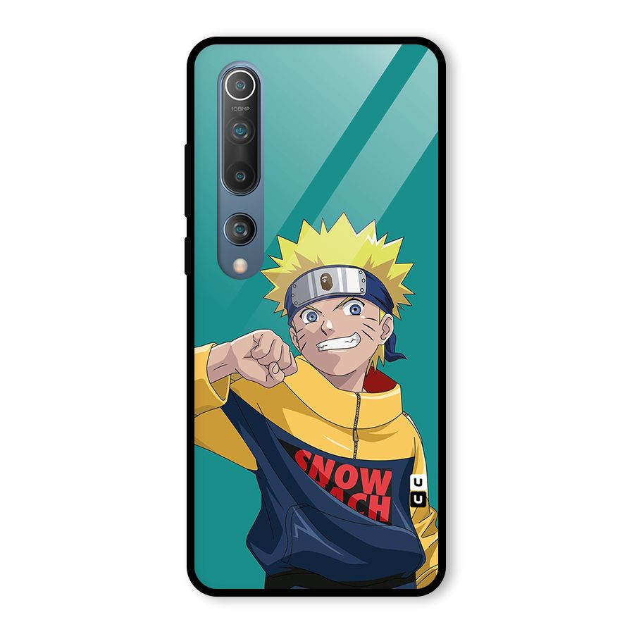 Naruto Snow Beach Art Glass Back Case for Mi 10