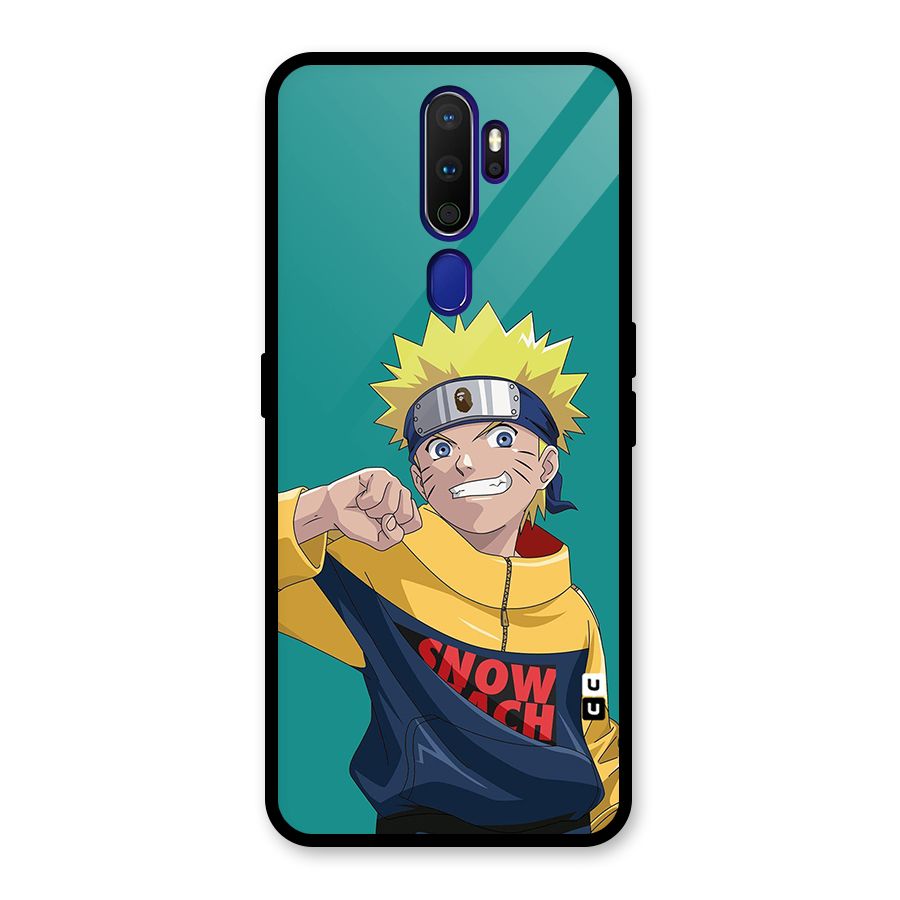 Naruto Snow Beach Art Glass Back Case for Oppo A9 (2020)