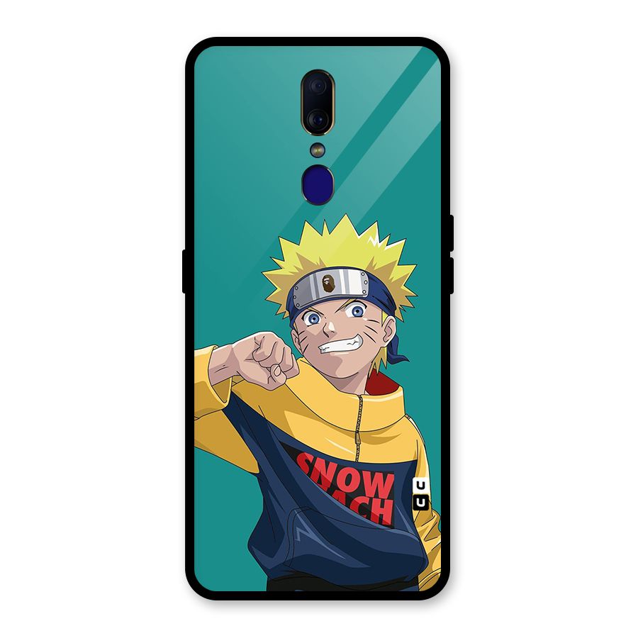 Naruto Snow Beach Art Glass Back Case for Oppo F11