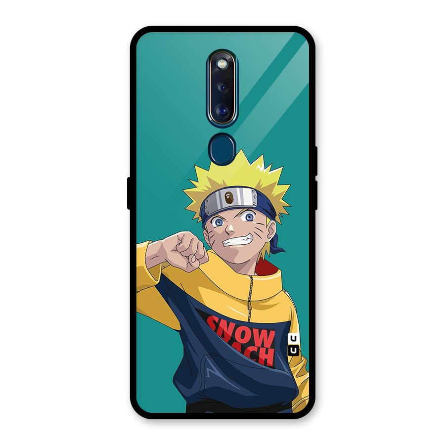 Naruto Snow Beach Art Glass Back Case for Oppo F11 Pro