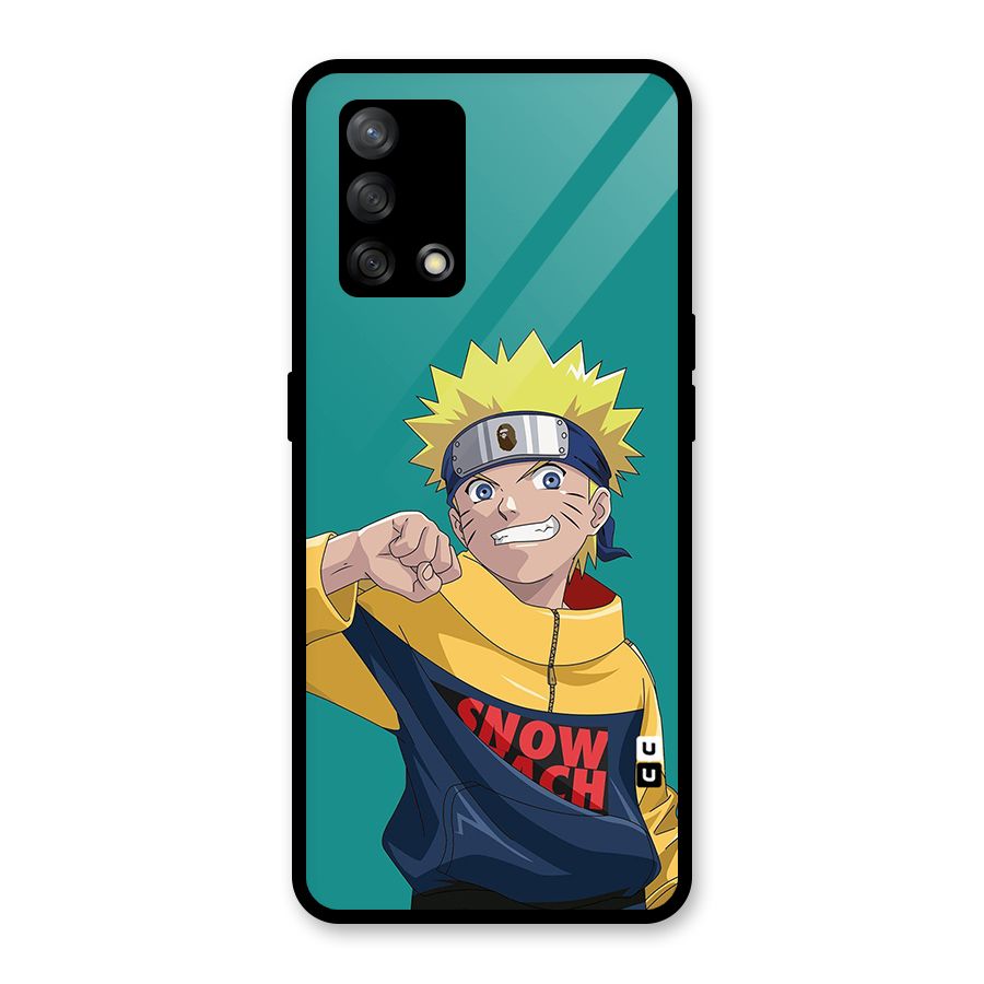 Naruto Snow Beach Art Glass Back Case for Oppo F19
