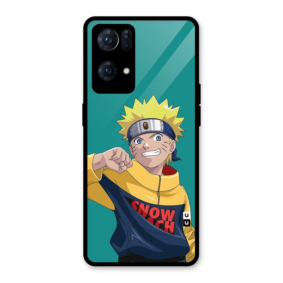 Naruto Snow Beach Art Glass Back Case for Oppo Reno7 Pro 5G
