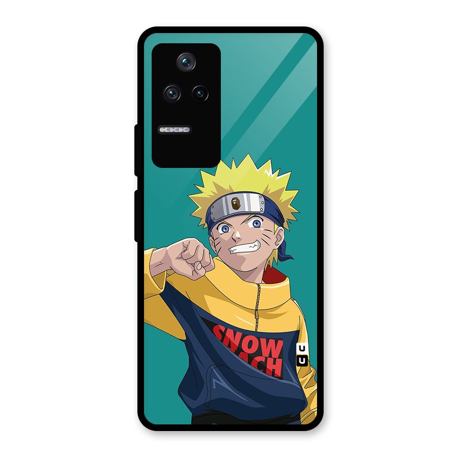 Naruto Snow Beach Art Glass Back Case for Poco F4 5G