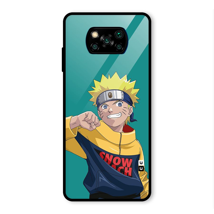 Naruto Snow Beach Art Glass Back Case for Poco X3 Pro